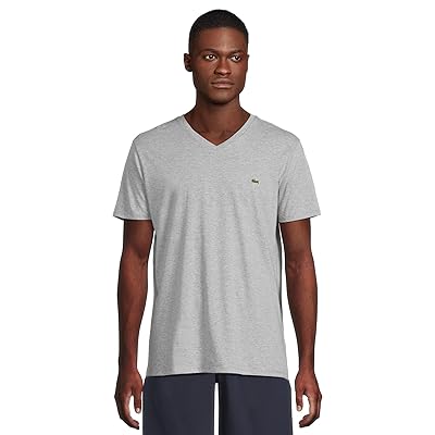 Lacoste Short Sleeve V Neck Pima Jersey T Shirts Men