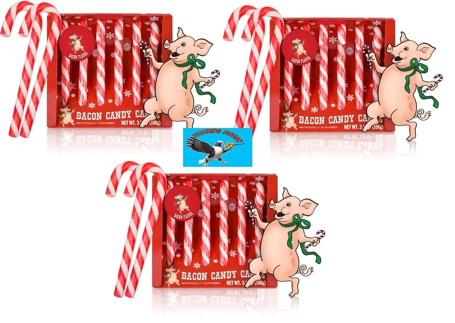 Click to get BACON Flavored Christmas Holiday Candy Canes  Sto