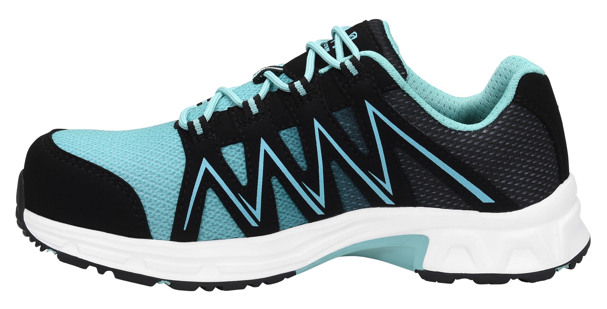 Jori Jo_Speedy Black-Aqua Low ESD S1P, scarpe antinfortunistiche da donna, in tessuto, con tappo in plastica (più leggero della punta in acciaio), leggere, sportive, nero/turchese