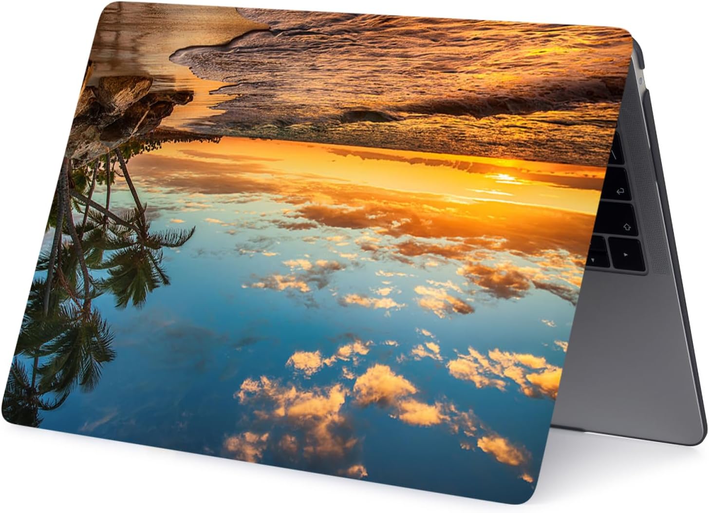 Laptop Case Compatible with MacBook Pro 15 Inch Case 2019 2018 2017 2016 Release Model A1990 A1707 with Touch Bar & Touch ID, Plastic Hard Shell Case Cover & Bag, Beach