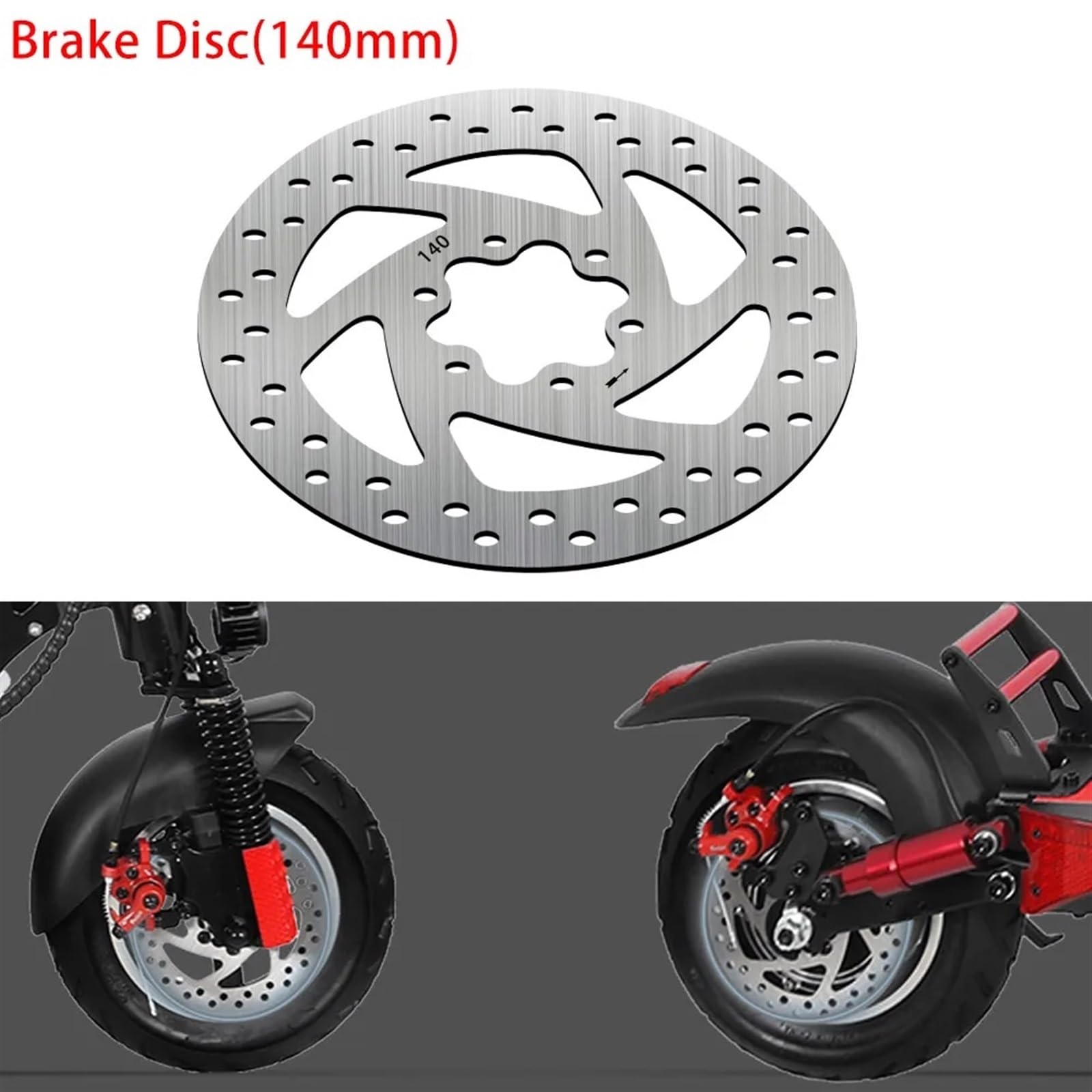Disco Freno da 140 mm 6 Fori Compatibile for Segway Ninebot P65 P100S Accessori for Scooter elettrici Parti di Ricambio for Disco Freno for Scooter Elettrico