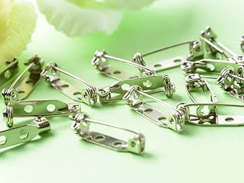 Amazon | 紗や工房 回転式ブローチピン【シルバー 鉄製 長さ約