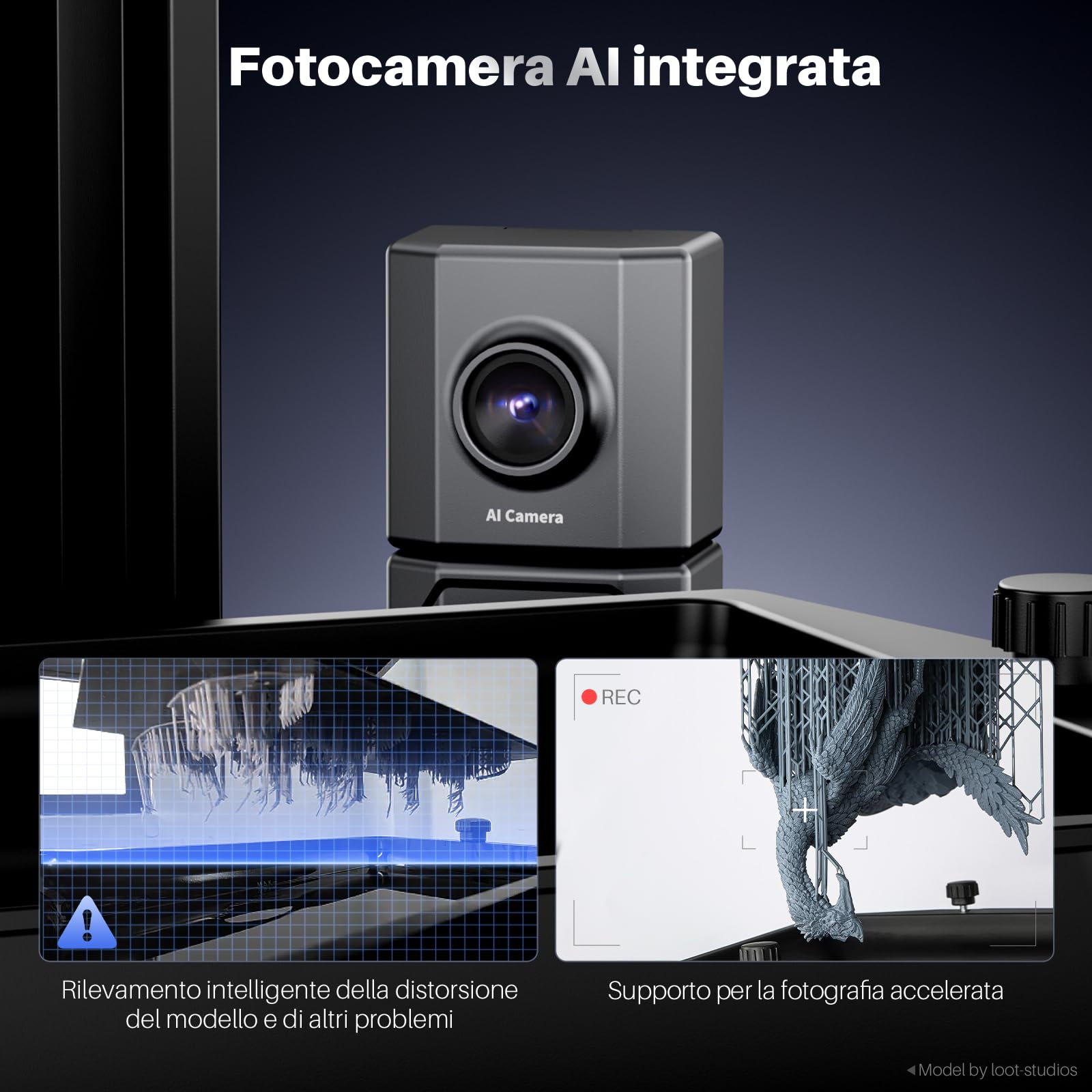 ELEGOO Mars 5 Ultra Stampante 3D in Resina MSLA 9K, Livellamento Automatico, Stampa 3D Veloce a 150 mm/h, Telecamera AI, Stampa Cluster WiFi, Grandi Dimensioni di Stampa 153,36 * 77,76 * 165 mm³