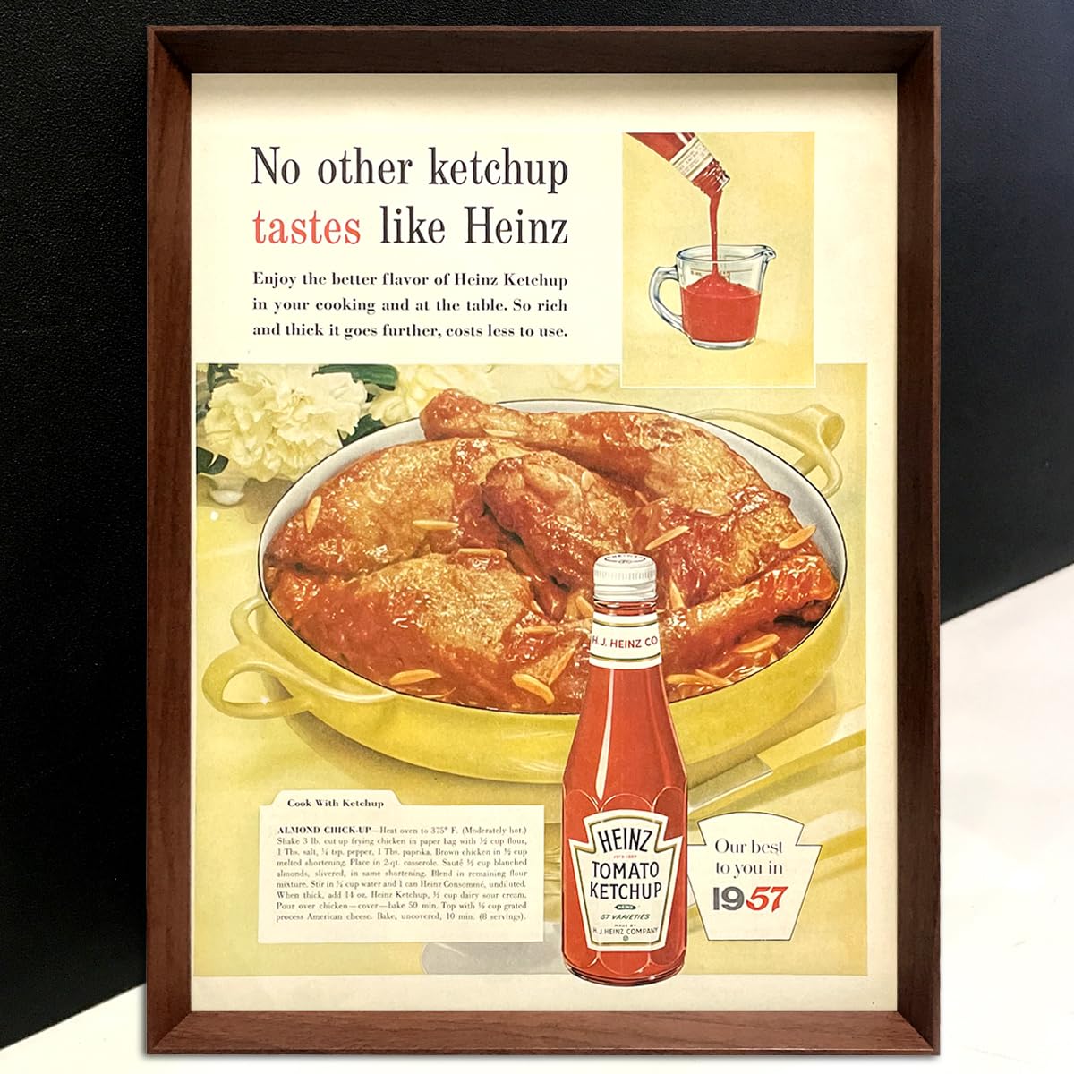 HEINZ ケチャップ　広告アート額縁 インテリア ビンテージ LIFE　雑誌 HEINZ ケチャップ 広告アート額縁 インテリア ビンテージ LIFE 雑誌