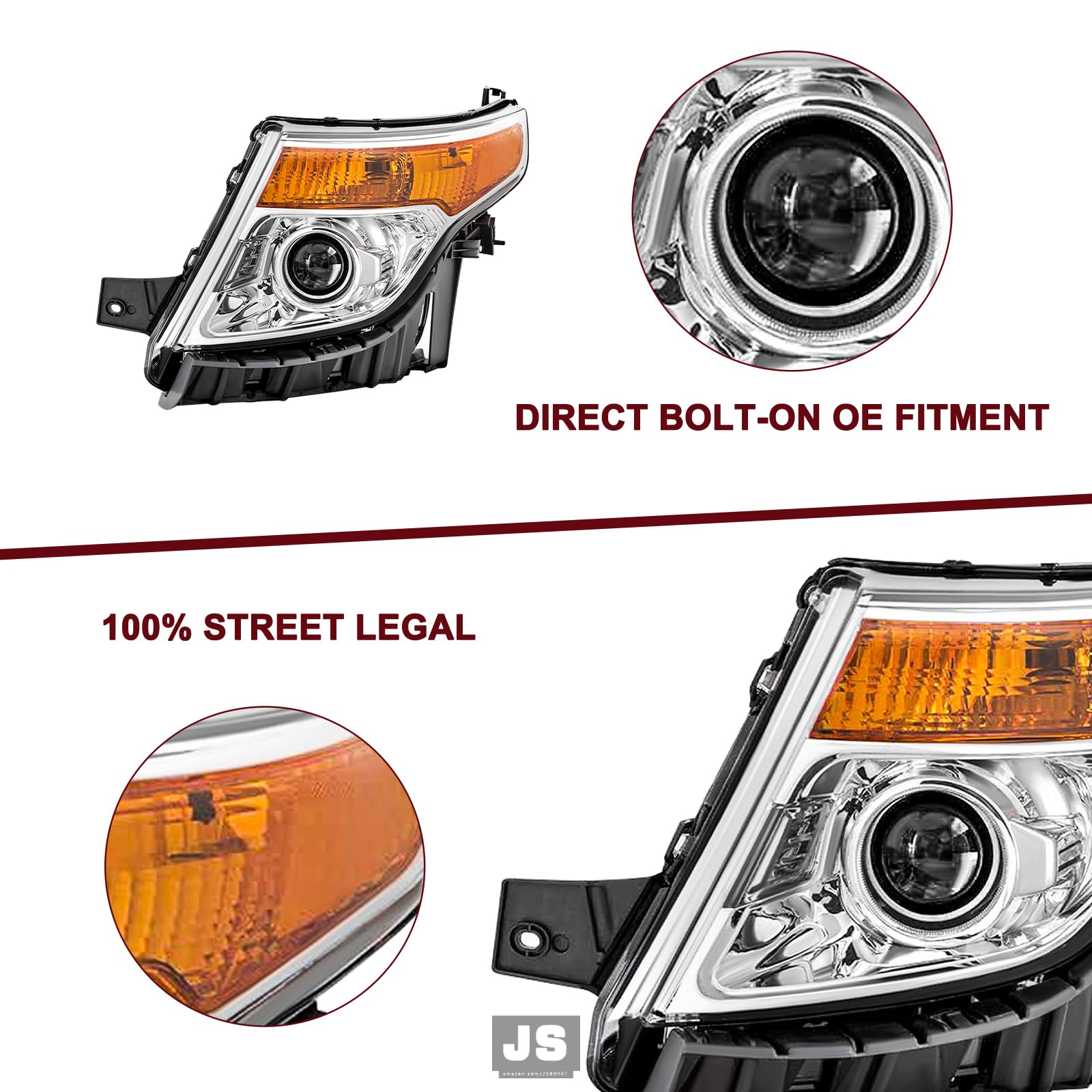 Amazon.com: JSBOYAT Projector Headlight Assembly for 2011 to 2015