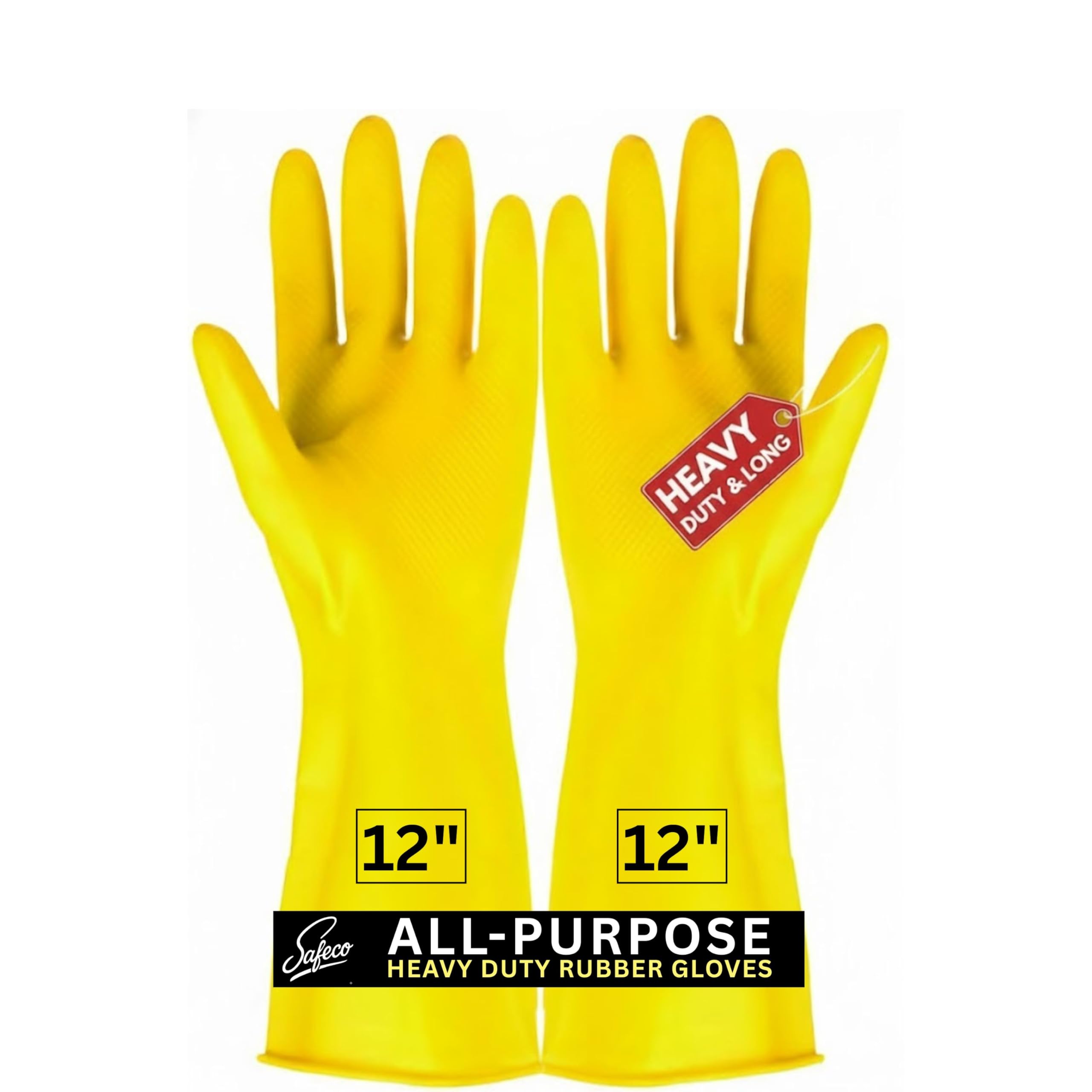 SAFECO All Purpose Heavy Duty Rubber Hand Gloves for Cleaning, Gardening, Dishwashing, Washing Utensils, Toilet & Bathroom Cleaning, Safety, Construction, Industrial Gloves-picture-16