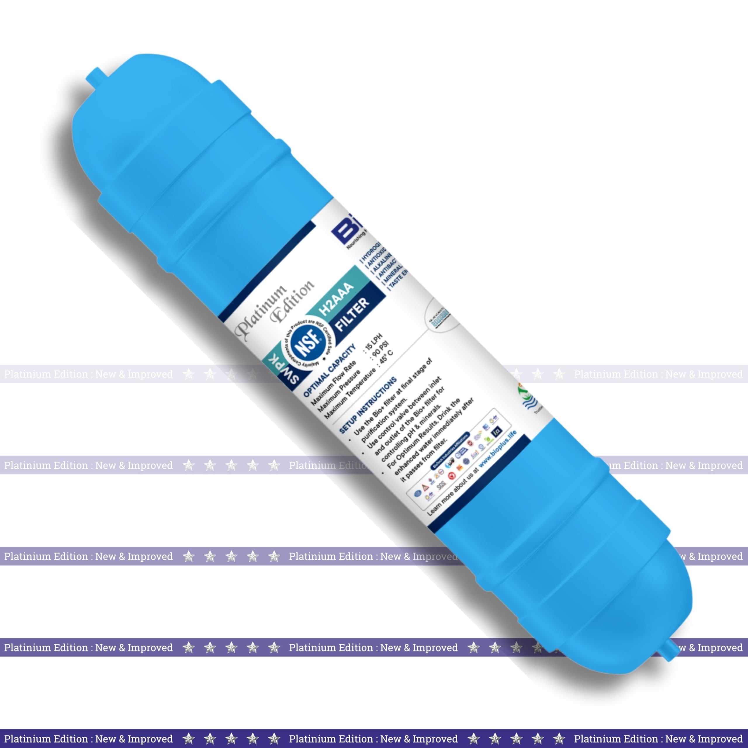 8" Alkaline and mineral water Filter Cartridge for Ro water purifier with antioxidant