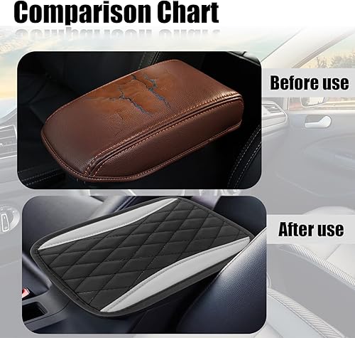 Miniatura 5 de Cojín para consola central de automóvil, accesorios de protección interior, cuero universal, impermeable y antiarañazos, funda de asiento para la