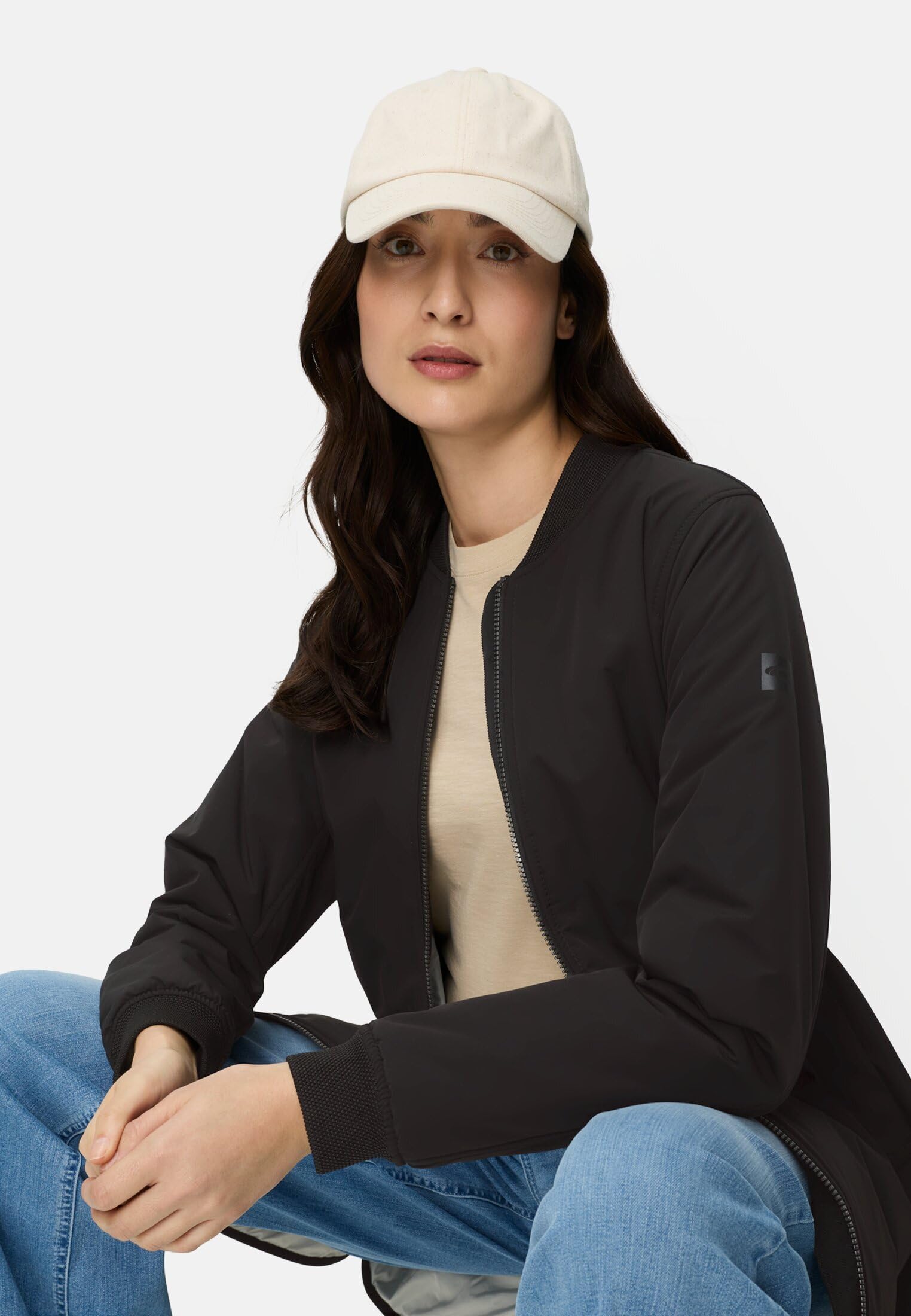 camel active Damen Mantel mit 2-Wege-Reißverschluss