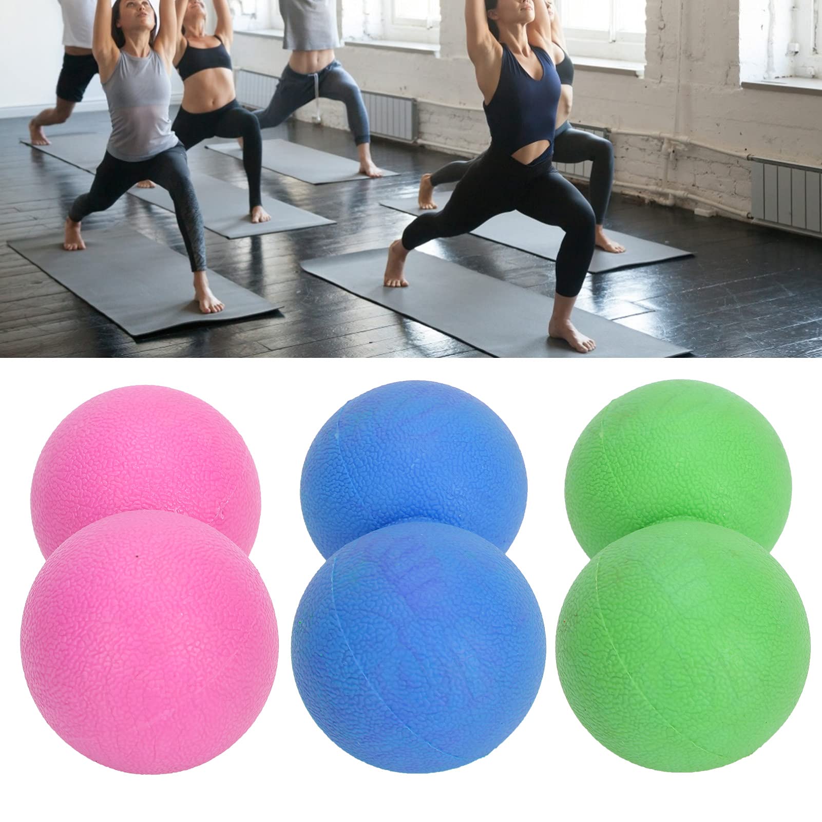 Pongnas Las Bolas de Masaje con Forma de maní Promueven la Relajación Fascial y Alivian la Fatiga Muscular, lo que Las Hace Adecuadas para Trabajadores de Oficina, Atletas, Niños y (Rosa roja +