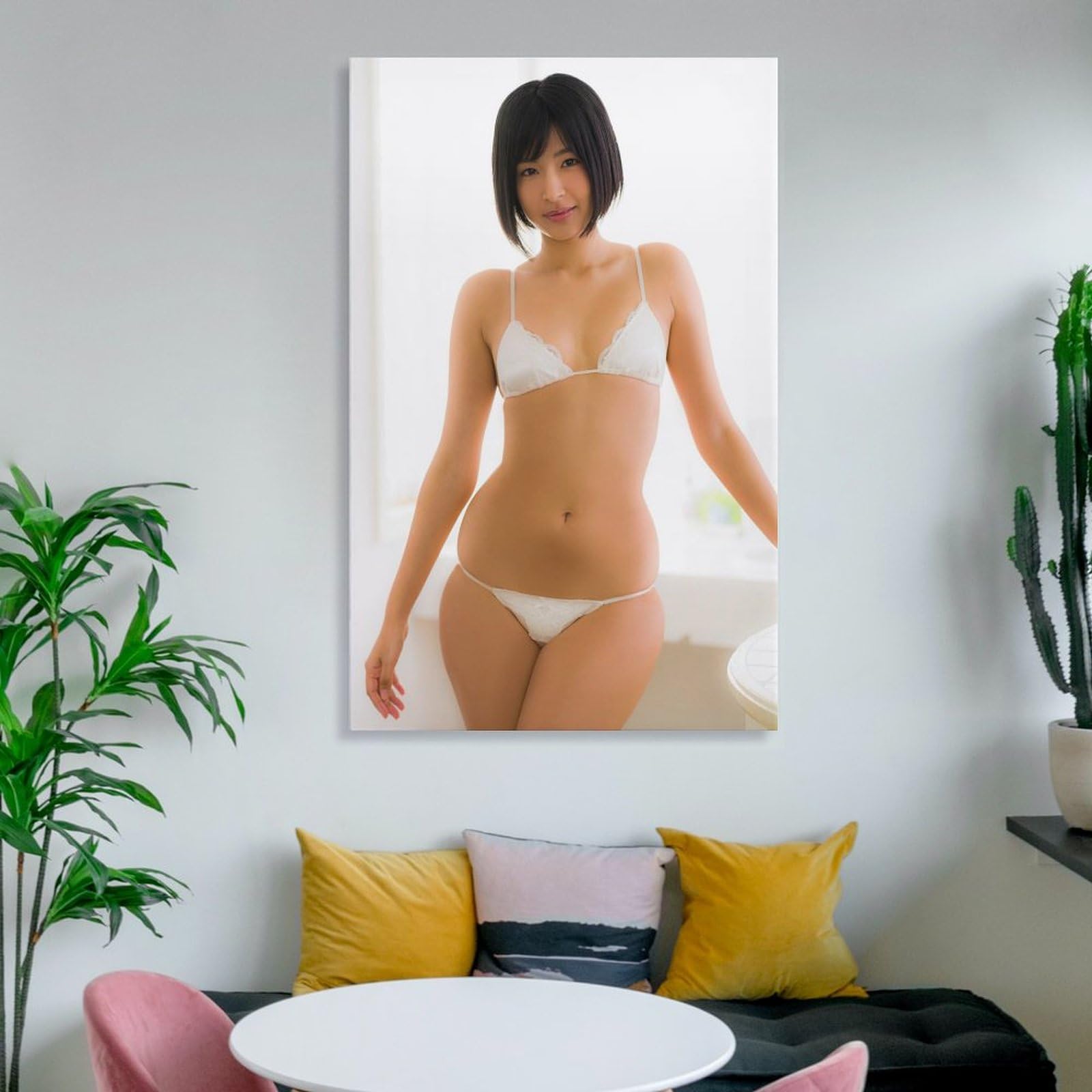 Amazon.co.jp: 藤井マリーかわいいセクシービキニ水着ポスター絵画