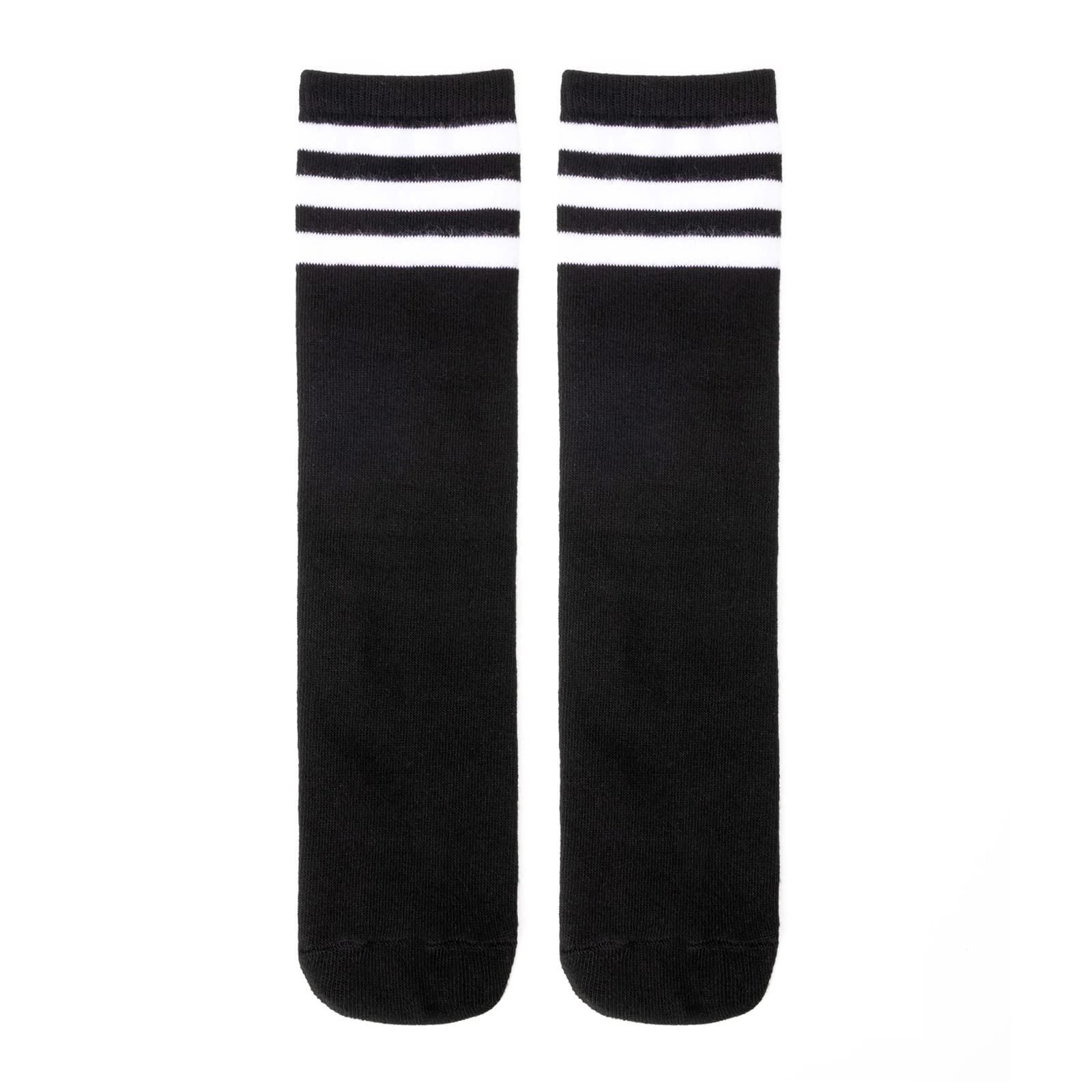 DRESHOW Calcetines de Fútbol a Rayas Hasta la Rodilla Algodón Largo Tubo para Niños