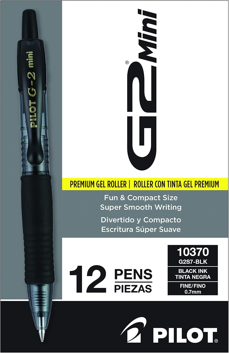 PILOT G2 Premium Rolling Ball Gel Pens, Fine Point 0.7mm, Black Ink, 12-Pack image 2
