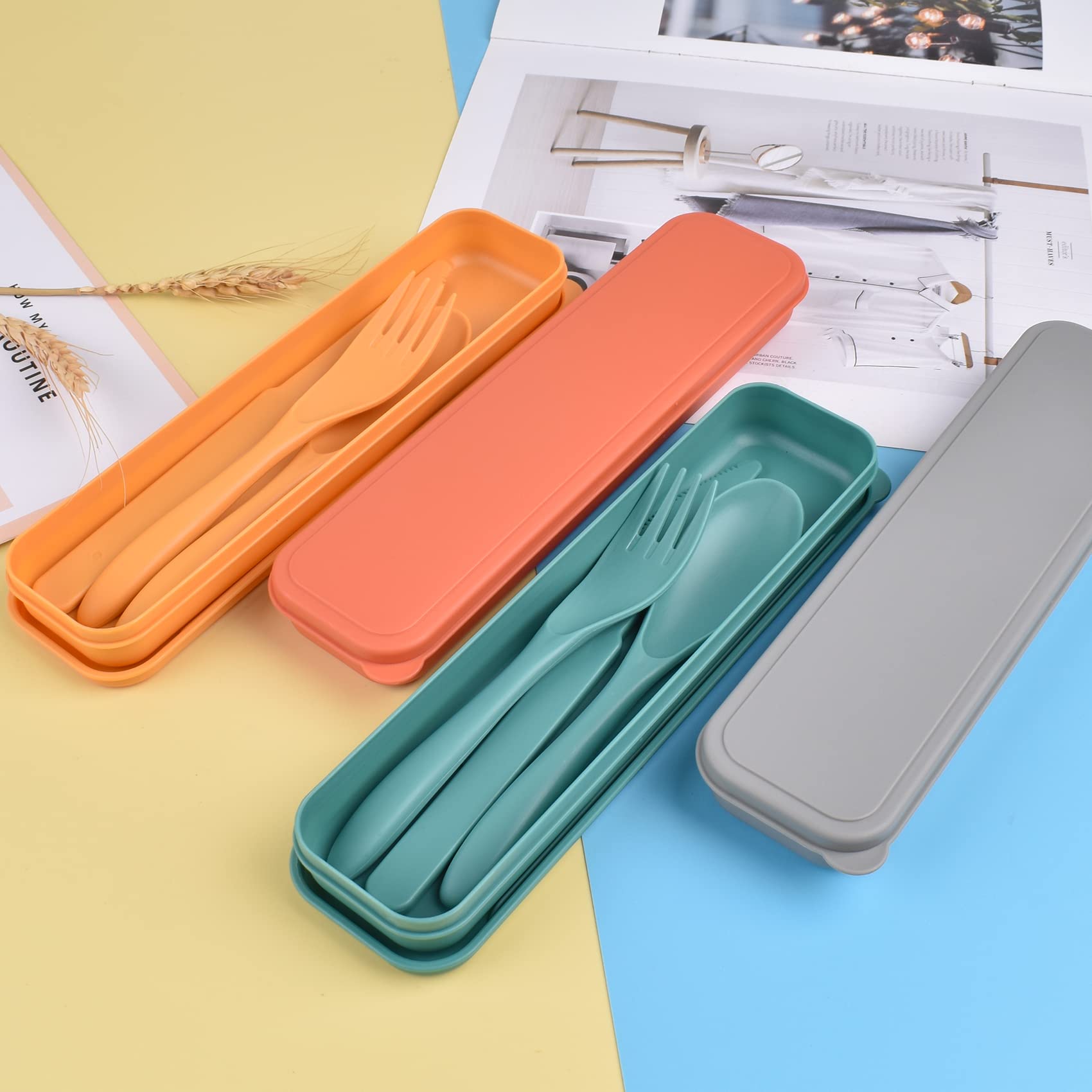 Pantone&trade; - Set Di Posate (Forchetta, Cucchiaio, Coltello) Da Viaggio