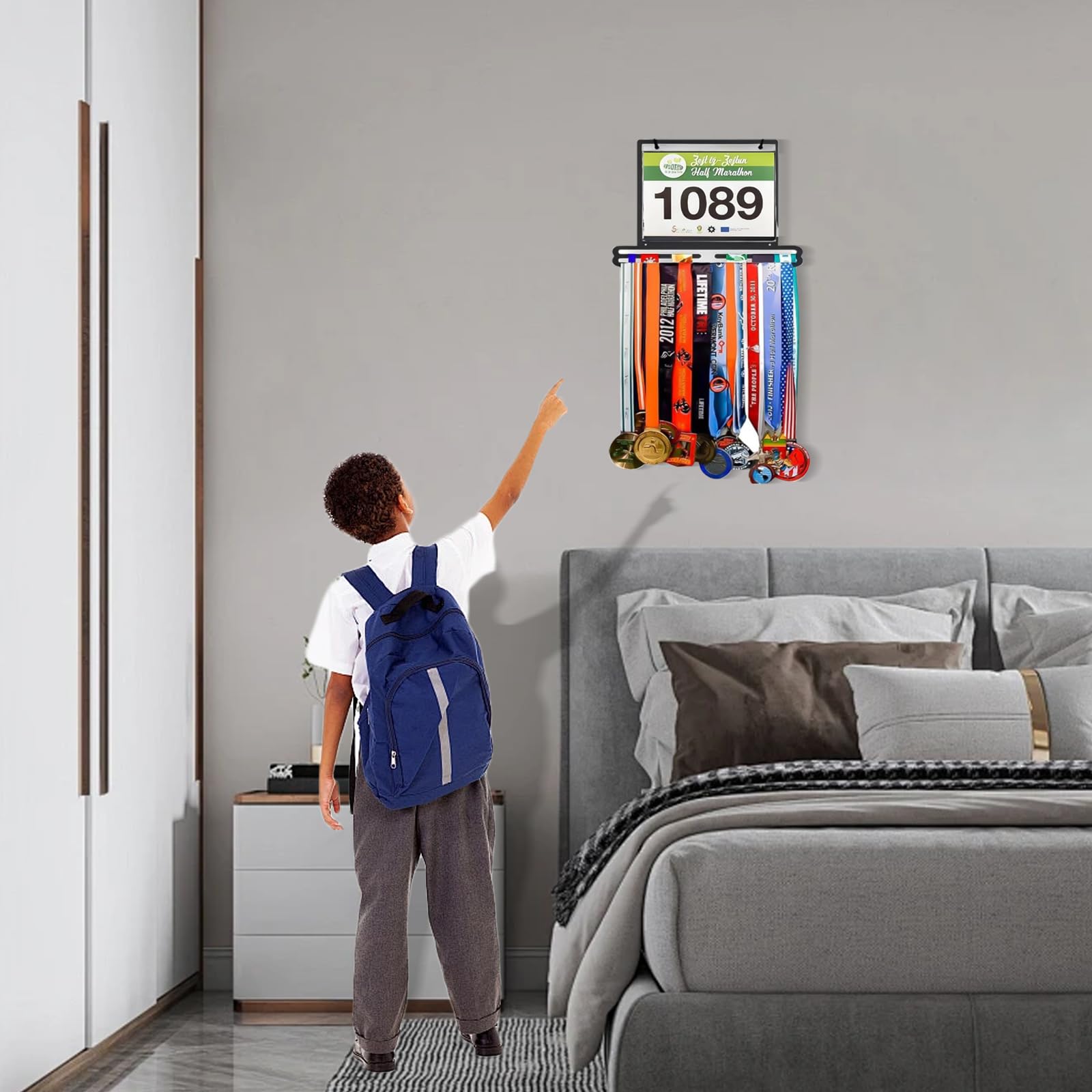 Race Medal Holder Wall Hanger,Runner Medal Hanger Jamaica - View #5