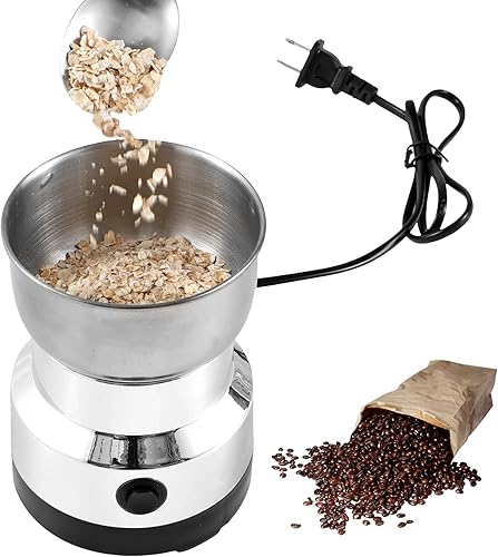 Molinillo de café eléctrico de molienda rápida, mini molinillo de especias con cuchillas, molinillo de café de 10.1 fl oz, molinillo de café de un