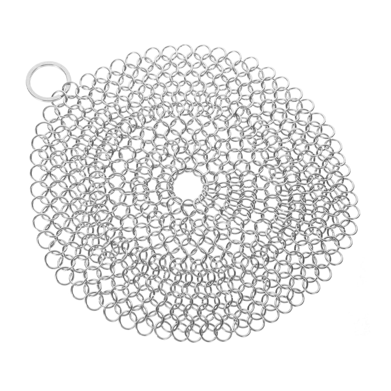 PRETYZOOM Stainless Steel Chain Cleaner for Cast Iron Skillets and Grills Scrubber for Cookware Multifunctional Steel Dish Scrubber Design