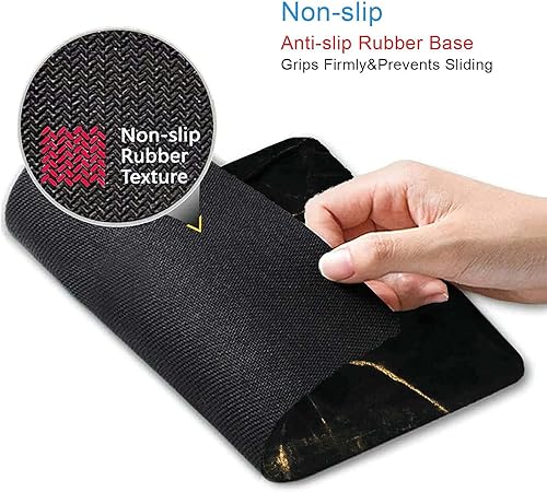 Miniatura 3 de Alfombrilla cuadrada para mouse, diseño floral, rosa acuarela, textura premium, gruesa, lavable, tela de licra, base de goma antideslizante,