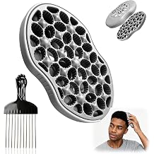 2 Pcs Curl Brush & Afro Pick Set,Washable Hair Styling Tool for Afro Curls