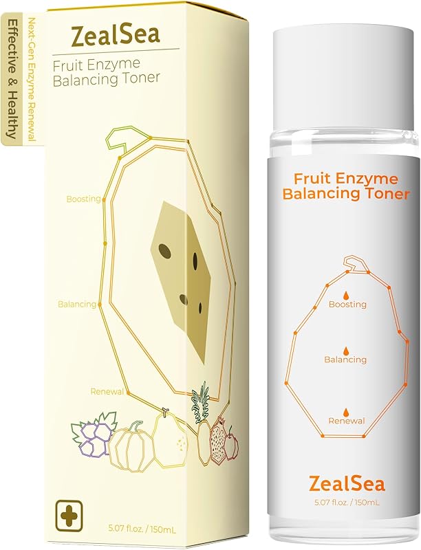 Tônico facial com enzimas de frutas ZealSea, 200 mL