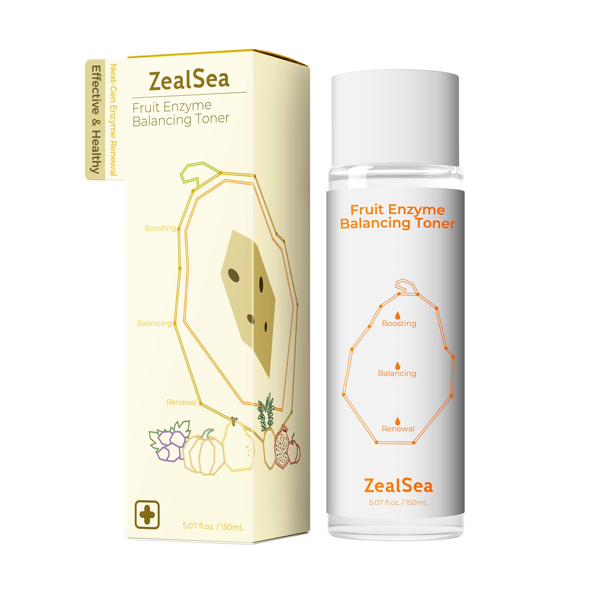 ZealSea Fruit Enzyme Toner for Face Balancing Prep Toner for Sensitive Skin