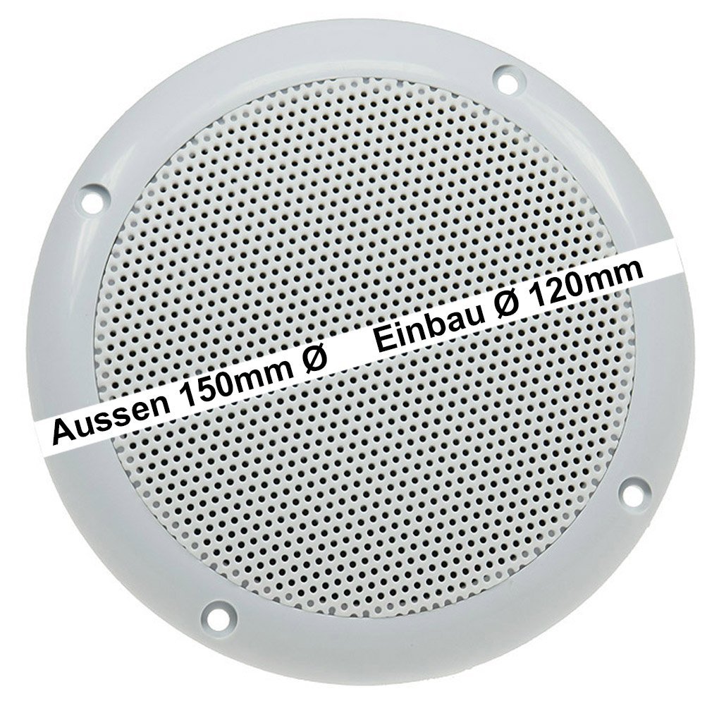 White 2-Way 6" Inch 120 Watts 120W 6 Ohms In-Wall Home Theater Speaker - View #11