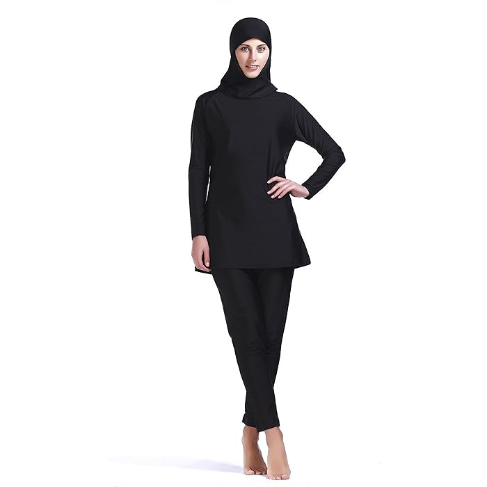 Buy Women Muslim Swimwear Full Coverage Islamic Burkini Swimsuit 3