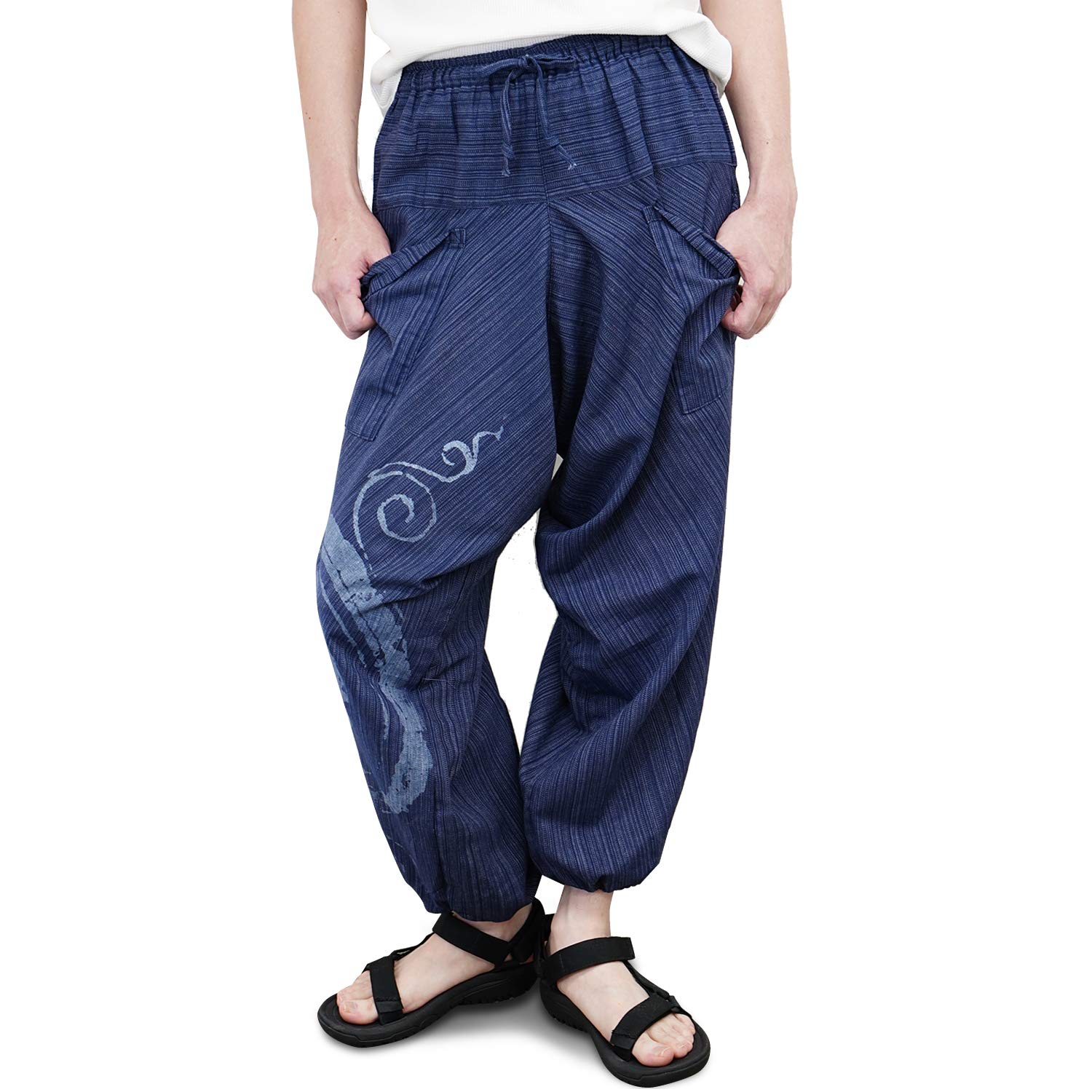 Y's ワイズ 2019SS ベロア サルエルワイドパンツ ネイビー Y's ワイズ 2019SS ベロア サルエルワイドパンツ ネイビー
