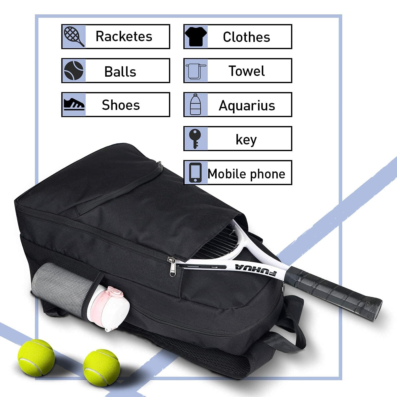 Sac à Dos de Tennis, Sac à Dos de Tennis, Unisexe pour Femme, Homme et Enfant, Sac à Dos pour Raquette de Tennis, Badminton, Sac à Dos de Tennis, Sac à Dos de Sport, Sac à Dos de Tennis