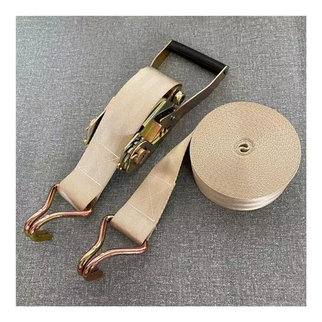 Correas de Amarre con trinquete de 2 Pulgadas, Resistencia a la Rotura de 11023 Libras, Correas de sujeción de Carga para mudanzas, Camiones, remolques, Kayaks(8.0m/26.2Ft)