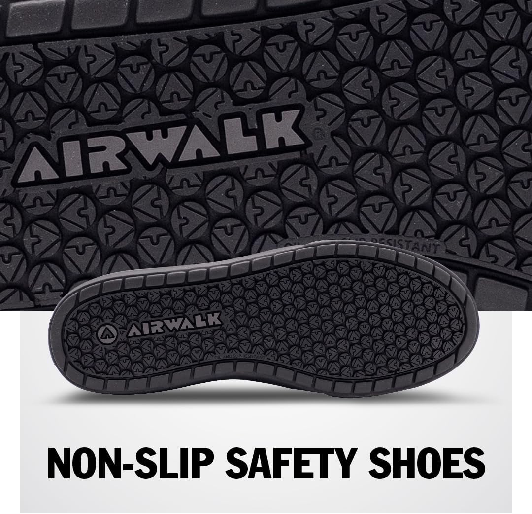 Airwalk Phat A Low Safety Shoes for Men - Non-Slip, Composite Toe, Electrical Hazard Work Footwear - Image 3