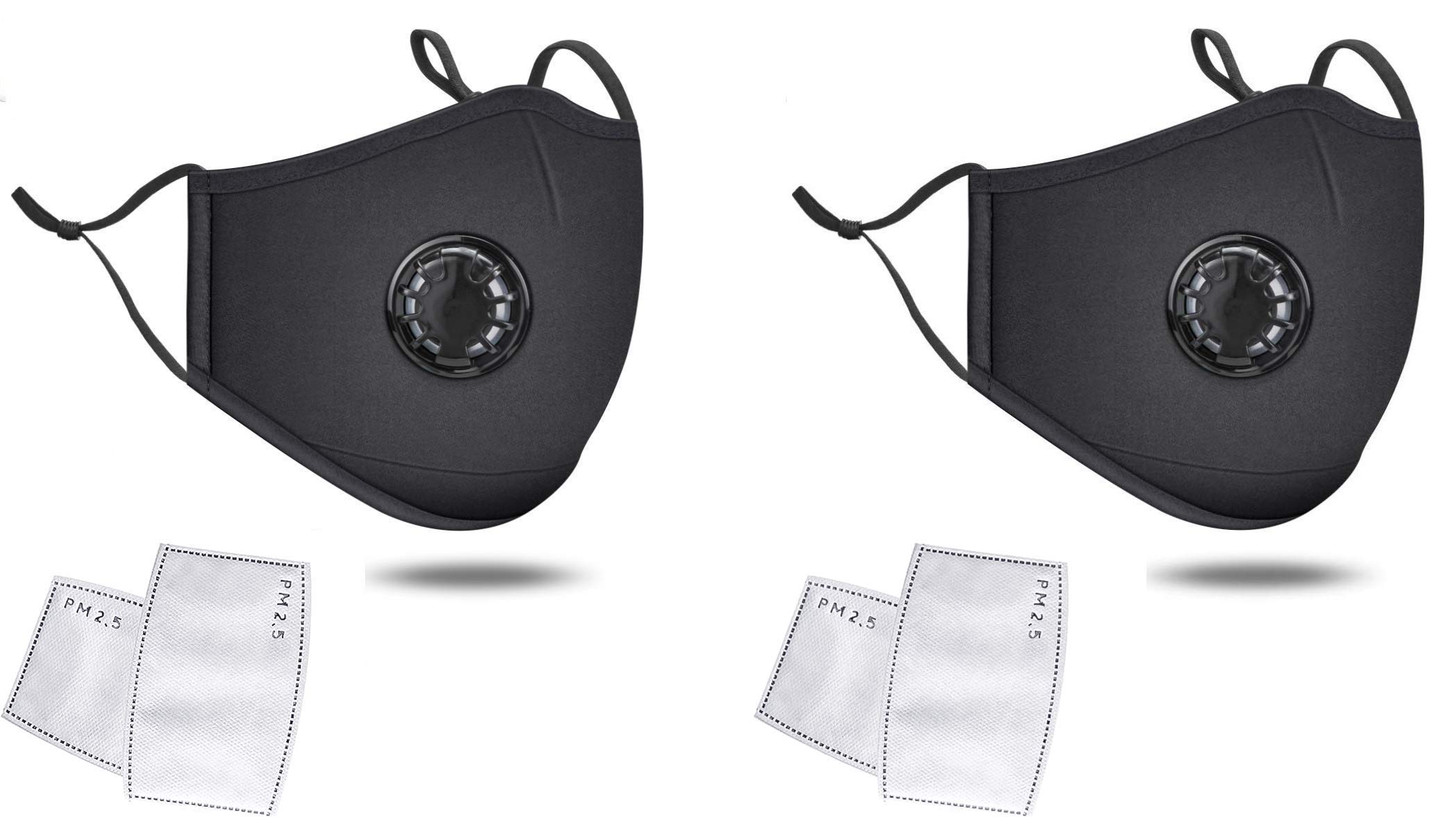Xtore® N-95 Anti Pollution Mask | Breathing Valve (2 mask, 4 filters) (B07QY23QWC) Amazon Price History, Amazon Price Tracker