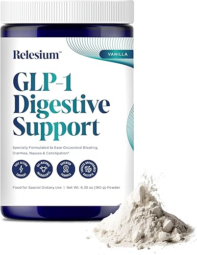 GLP-1 Soporte para la salud digestiva, suplemento en polvo, 6.35 onzas, salud intestinal para mujeres y hombres, mezcla natural clínicamente probada