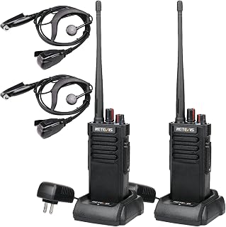 Retevis RT29 Waterproof Walkie Talkie,2 Way Radios Long Range,3200mAh,Rechargeable,Emergency Security,Heavy Duty Two Way Radio with Earpiece (2 Pack)