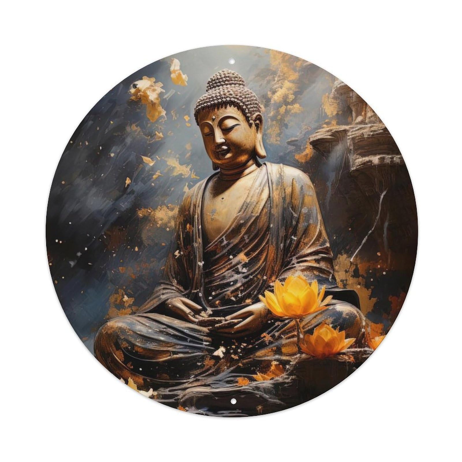 Buddhism The Buddha in The Cave Metal Tin Sign
