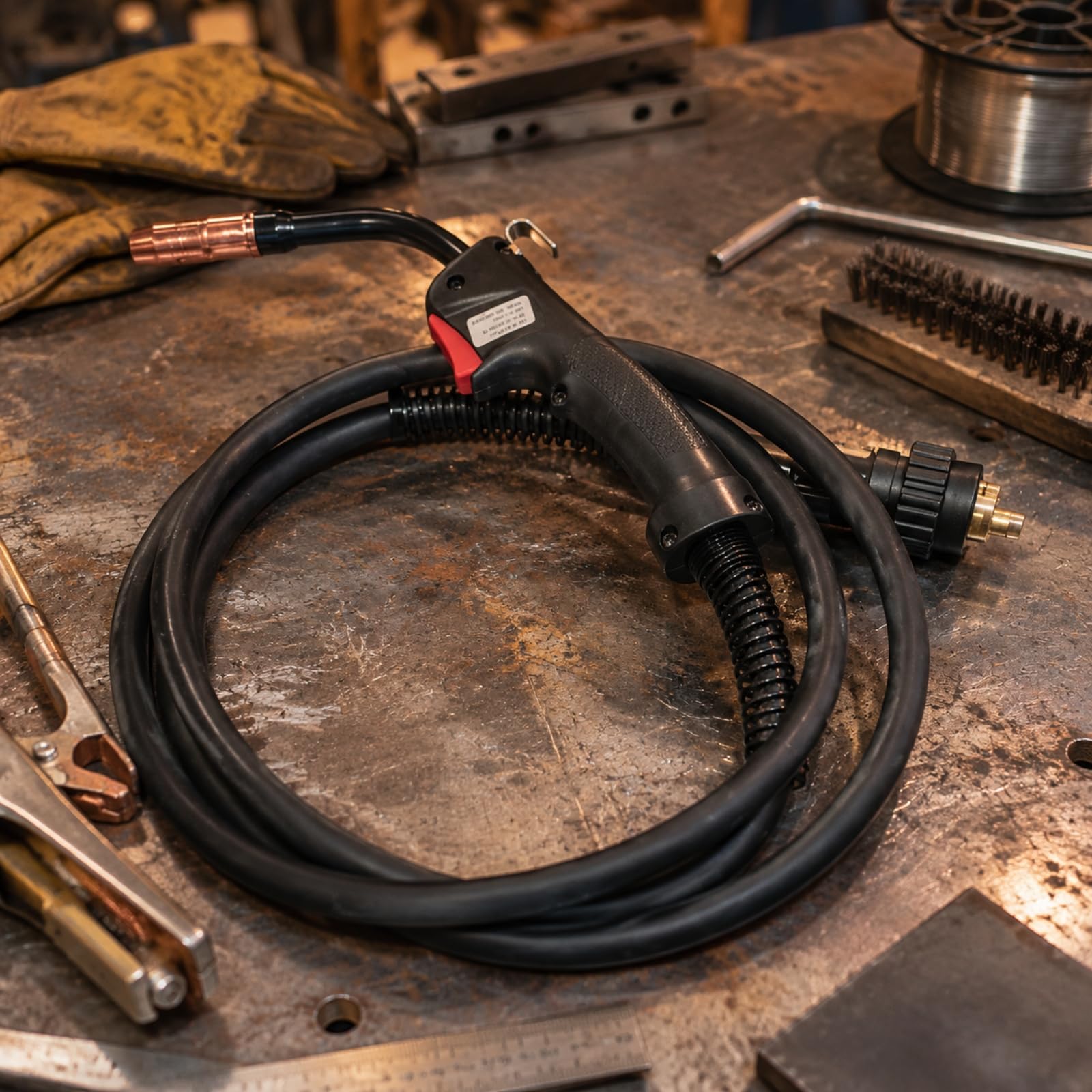 Torcia 250A a Protezione di Gas Robusto Torcia di Saldatura Miscela Gassosa MB15 15AK Ergonomica per Saldatori, Officina, 3M