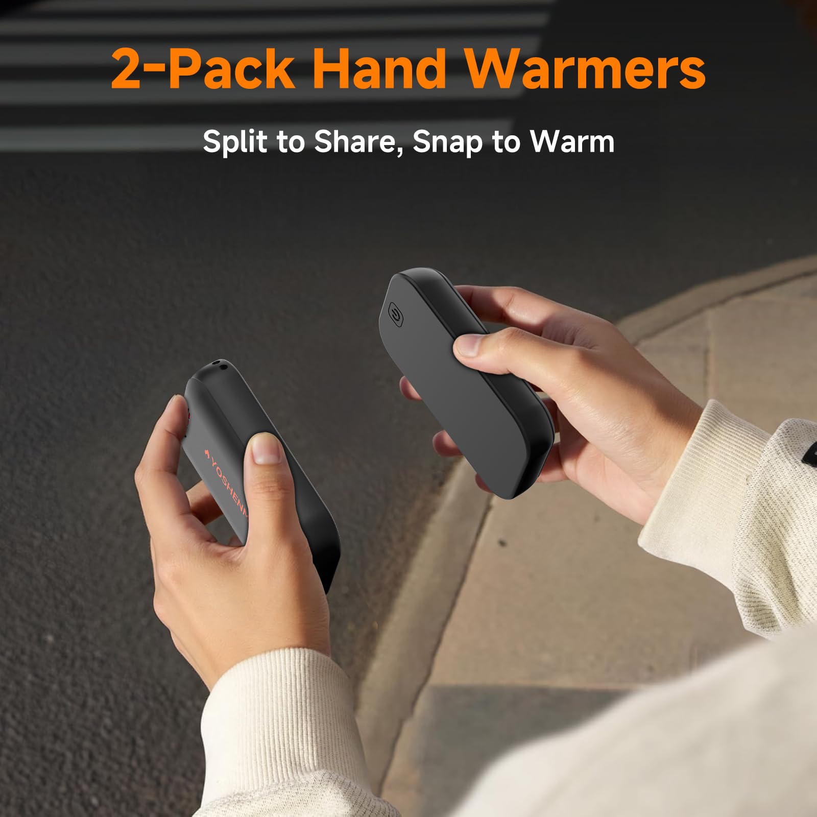 Hand Warmers Rechargeable, Electric Hand Warmer Reusable, AI Smart Chips 20Hrs Long Safe Heat,Gifts for Christmas Outdoor/Indoor/Golf/Camping/Hunting/Pain Relief (2 Packs)
