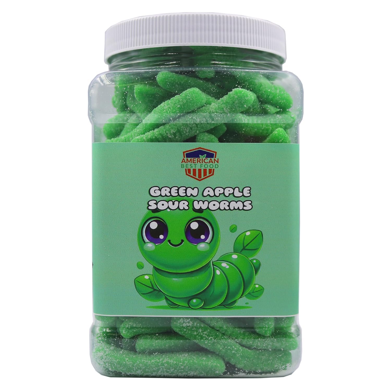 Amazon.com : Gummy Worms Jar, (Sour Green Apple Flavor 3 Pound