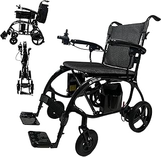 2025 New 100% Carbon Fiber Electric Wheelchairs for Adults Seniors Ultra Lightweight(27.9 lbs) Foldable Power Motorized Wheelchair Airline Approved 10 Miles Portable Compact for Travel