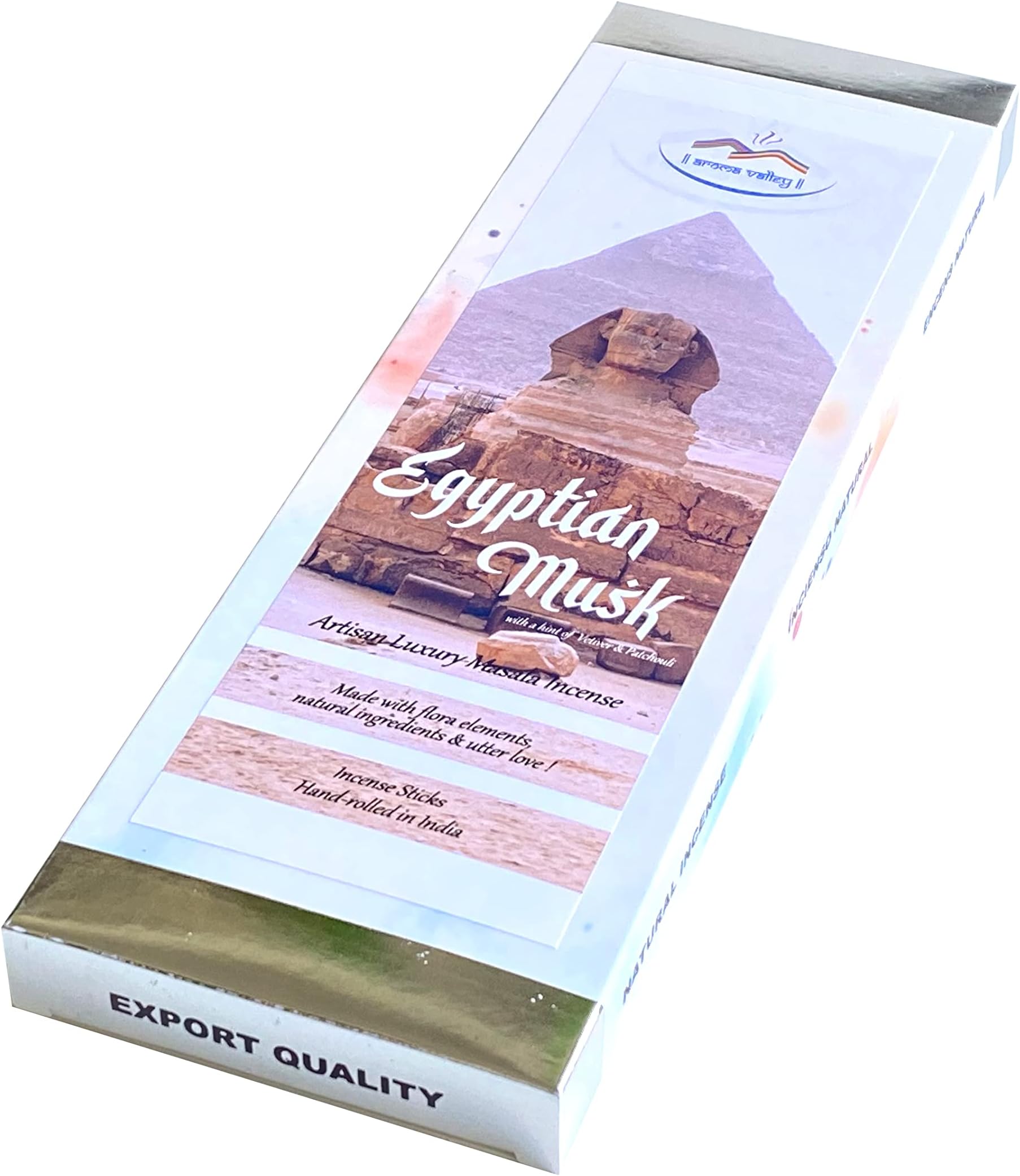 Aroma Valley Egyptian Musk Incense Sticks - Artisan Luxury Masala Incense - Mesmerizing Scent of red Egyptian Musk with hints of Vetiver and Patchouli - Handcrafted 30 Sticks