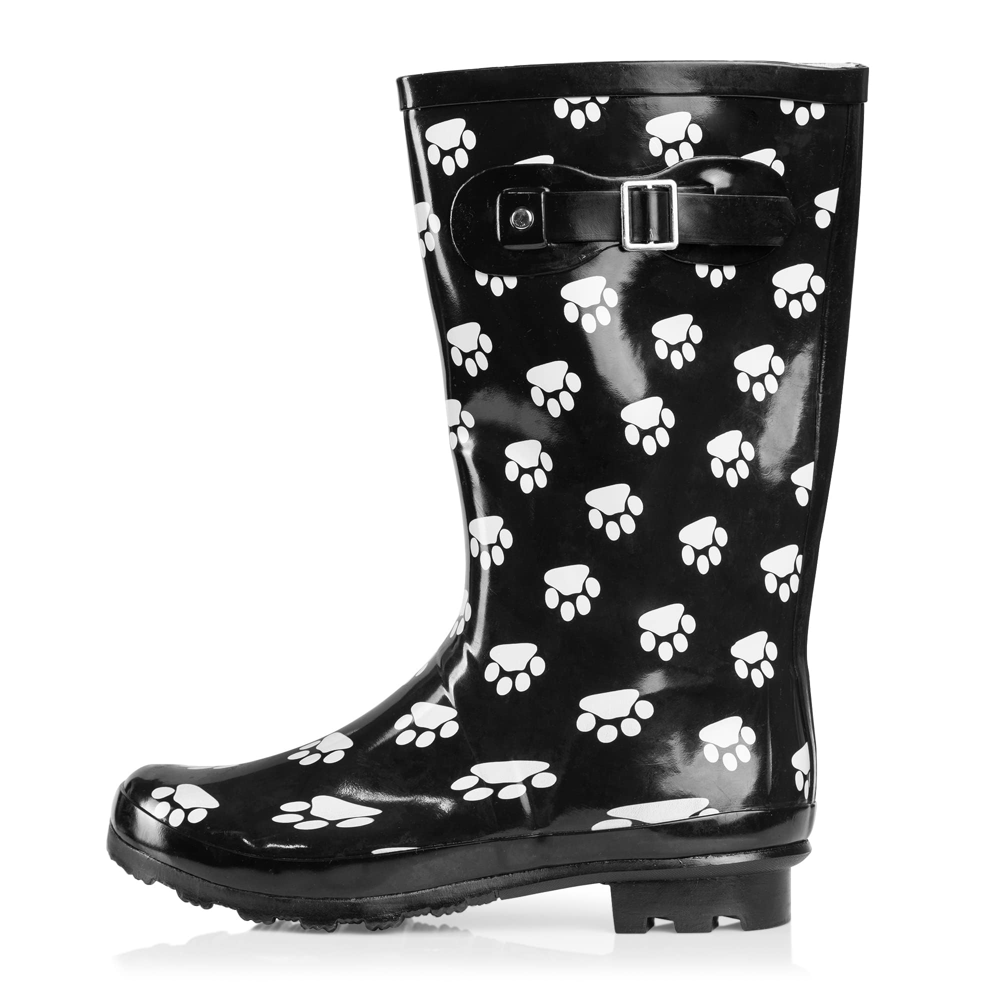 NORTY Waterproof Rain Boots for Women, Mid Calf, Slip-Resistant, Comfortable, Stylish Outdoor Boots (Multiple Sizes Colors)