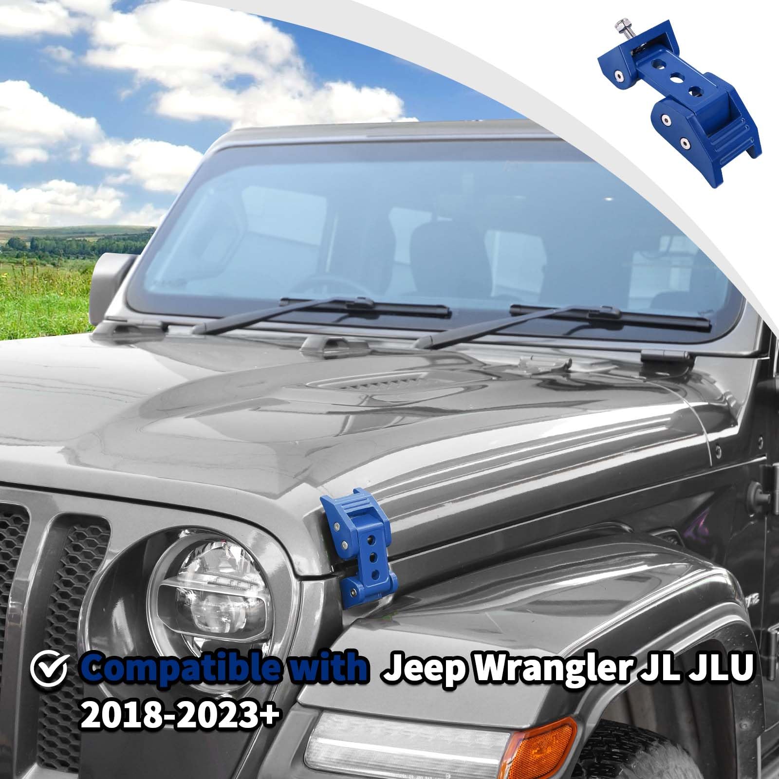 Amazon.com: JWWY for Jeep Wrangler Hood Latches Clamp Aluminum