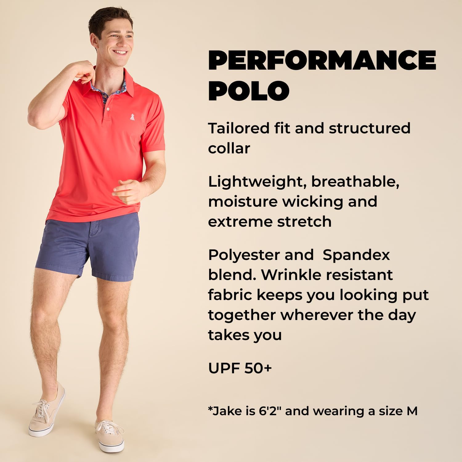 Chubbies Performance Mens Polo Stretchy, Breathable Golf Polo Mens Polo Shirts Short Sleeve