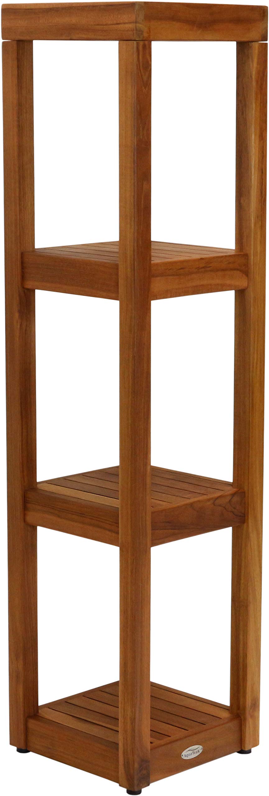 AquaTeak Sula Square Four-Tier Teak Bath Stand
