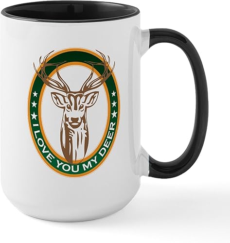Miniatura 9 de CafePress Taza de café de cerámica de 15 oz (15.0 fl oz) con diseño de ciervo