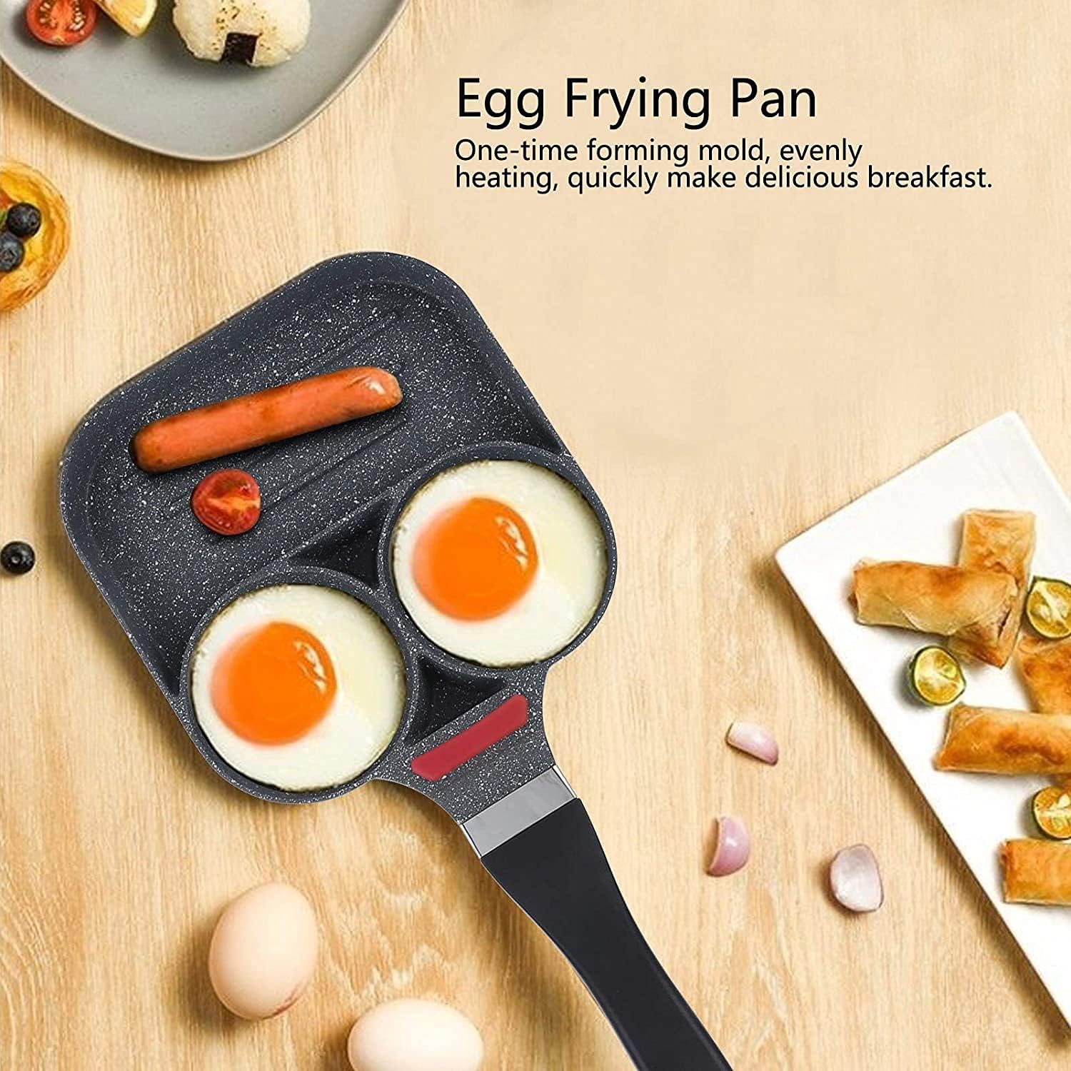 Omelet Pan,Pan Nonstick Non Stick Egg Frying Pan, 3 Cup Egg Pan Pancake Pan Steak Frying Pan Breakfast Pan For Fuel Gas Stove