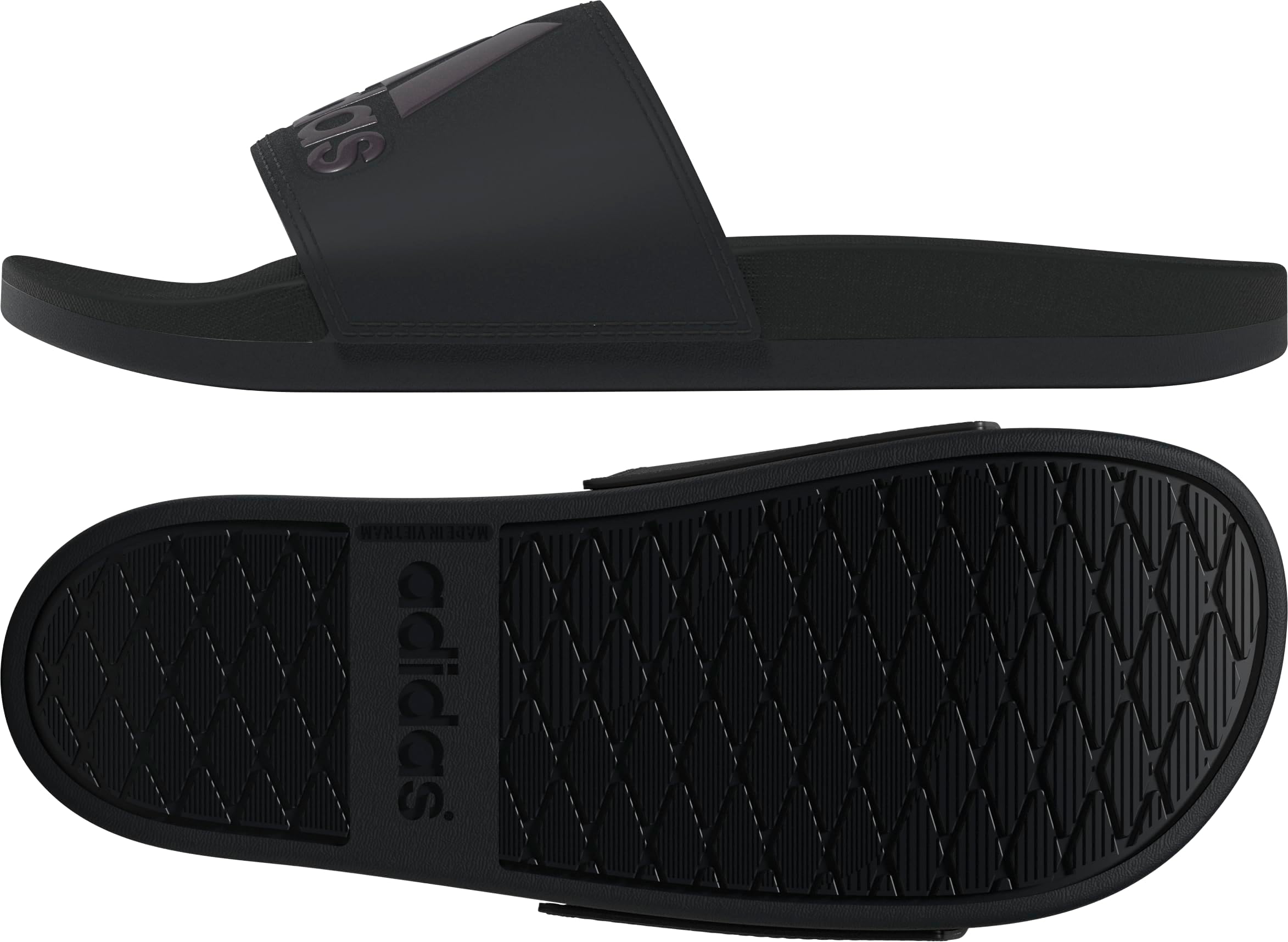 black slides adidas
