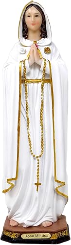 Estatua de Virgen de la Rosa Mística de 16 pulgadas Virgen de la Rosa Mystica Imagen Estatua