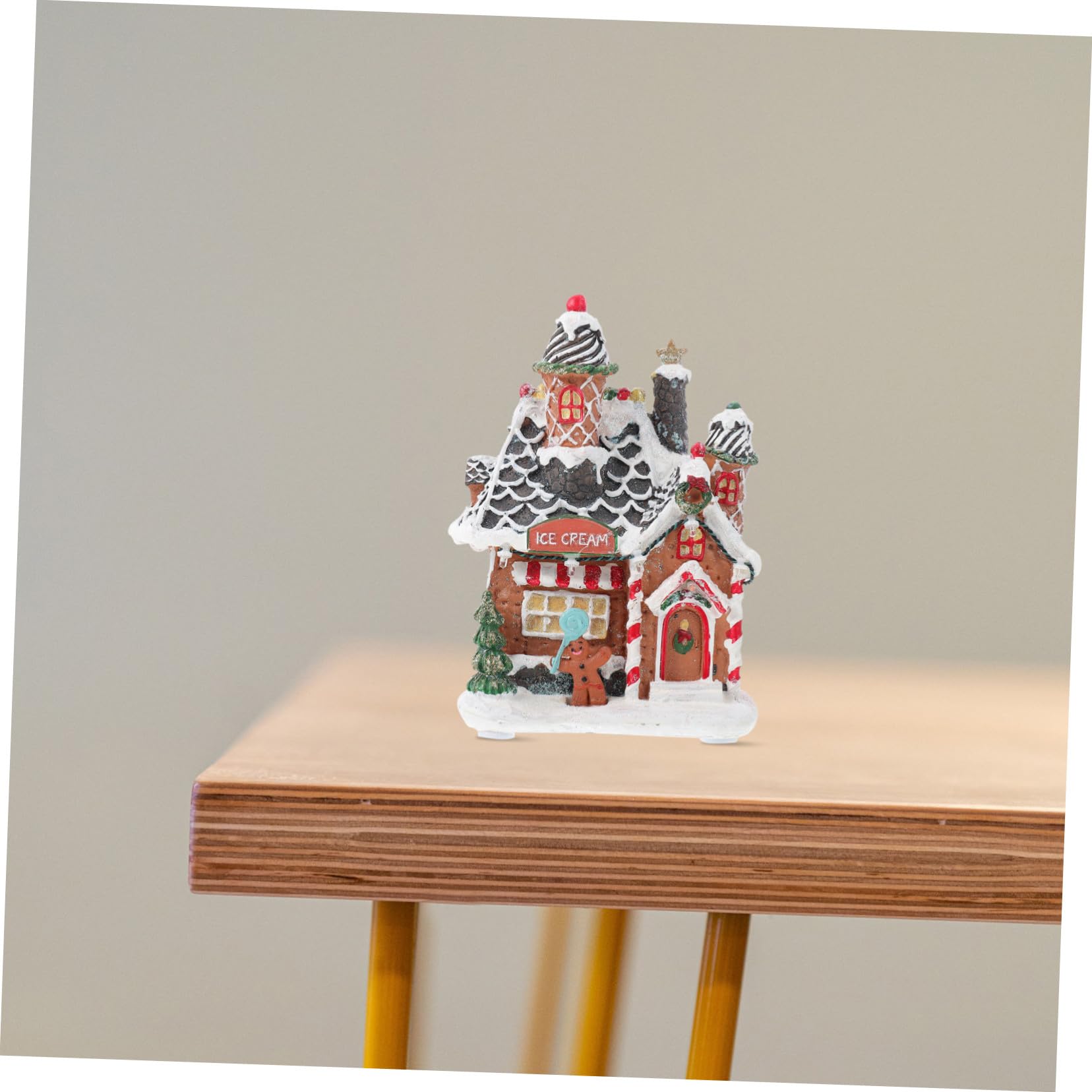 Adorno Navideño LED Casa Galleta Luminosa para Mesa Decoración Hogar Fiesta Navidad Regalo