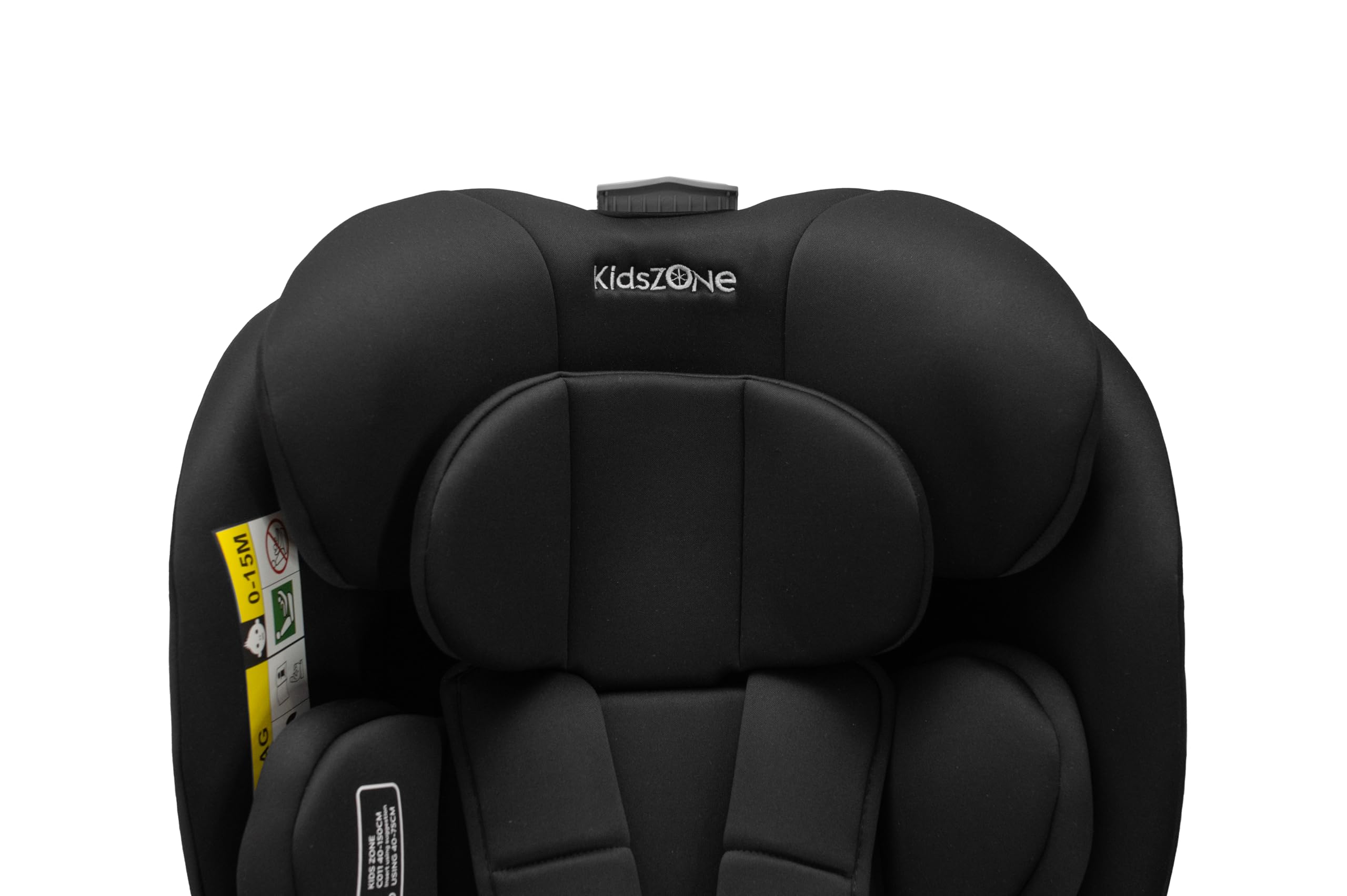 KidsZone C011 Silla de Coche Bebe 0 a 36 kg - Silla Bebe Coche Isofix 0 1 2 3 Giratoria 360°, 0-12 años, 40-150 cm - 8 posiciones de inclinación, Ajuste del reposacabezas 24cm, Negro